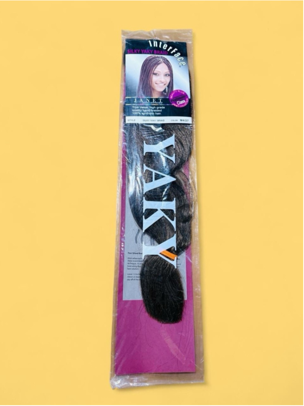 Janet Collection Interface Silky Yaky Braid Hair M4/27 Synthetic 1 Pack NEW